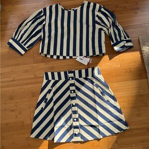 Solid and striped the Alex twill skirt & top set
NWT SZ M WILL SELL AS SEPERATES